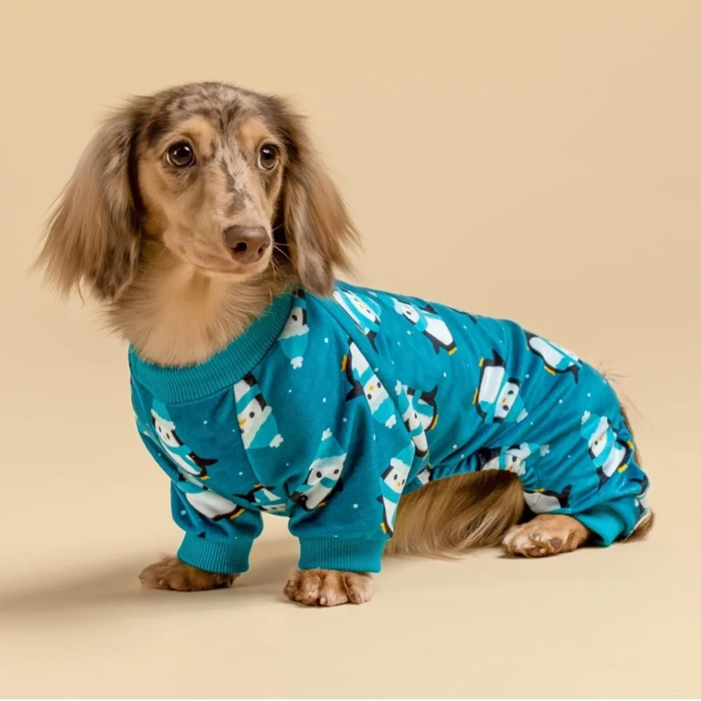 Fitwarm Cute Penguin Dog Pajamas, Dog Winter Clothes for Small Dogs Girl Boy,
